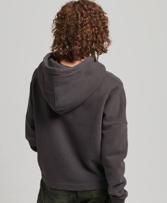 Superdry hanorac cu logo vintage box fit îmbrăcăminte maro femei JX0Z6067