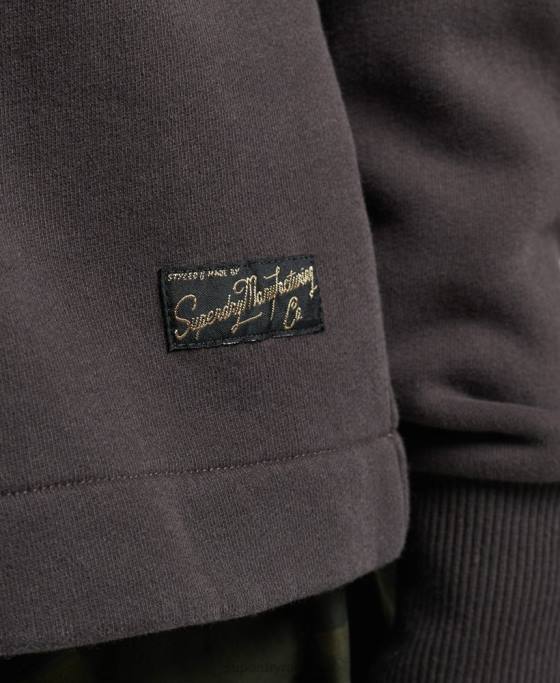 Superdry hanorac cu logo vintage box fit îmbrăcăminte maro femei JX0Z6067