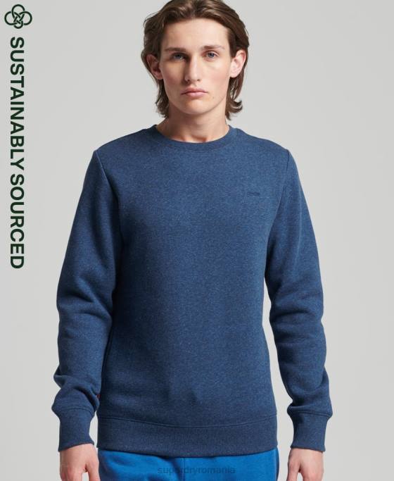 Superdry hanorac cu logo vintage din bumbac organic îmbrăcăminte albastru bărbați JX0Z888