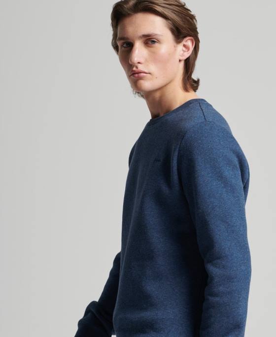 Superdry hanorac cu logo vintage din bumbac organic îmbrăcăminte albastru bărbați JX0Z888