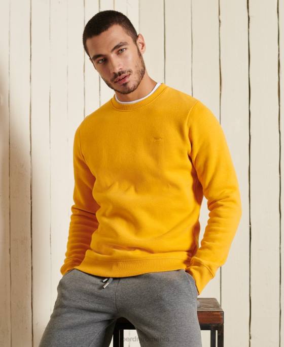 Superdry hanorac cu logo vintage din bumbac organic îmbrăcăminte galben bărbați JX0Z5046