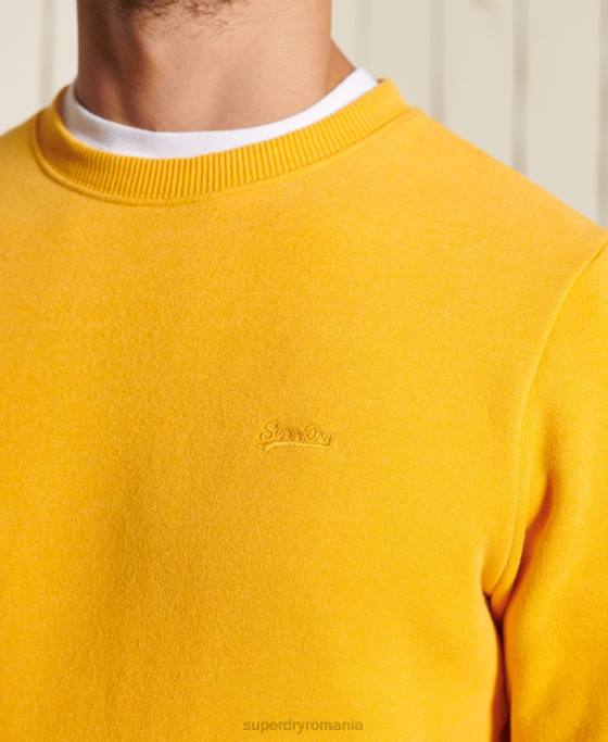 Superdry hanorac cu logo vintage din bumbac organic îmbrăcăminte galben bărbați JX0Z5046