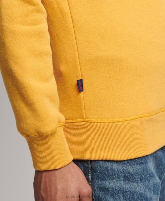 Superdry hanorac cu logo vintage din bumbac organic îmbrăcăminte galben bărbați JX0Z5068