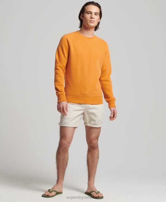 Superdry hanorac cu logo vintage din bumbac organic îmbrăcăminte galben bărbați JX0Z694