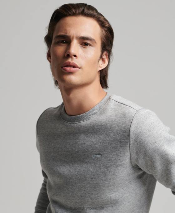 Superdry hanorac cu logo vintage din bumbac organic îmbrăcăminte gri bărbați JX0Z528