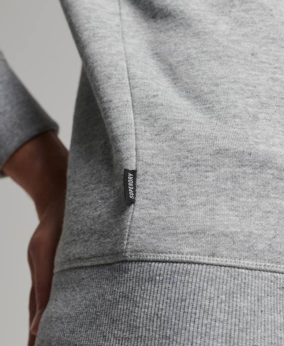 Superdry hanorac cu logo vintage din bumbac organic îmbrăcăminte gri bărbați JX0Z528