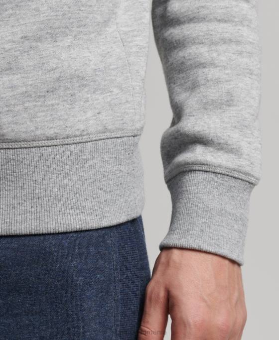 Superdry hanorac cu logo vintage din bumbac organic îmbrăcăminte gri bărbați JX0Z528
