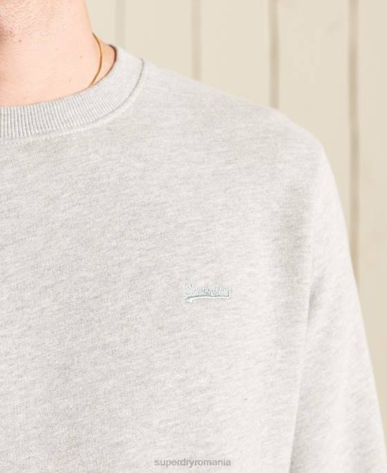 Superdry hanorac cu logo vintage din bumbac organic îmbrăcăminte gri bărbați JX0Z663