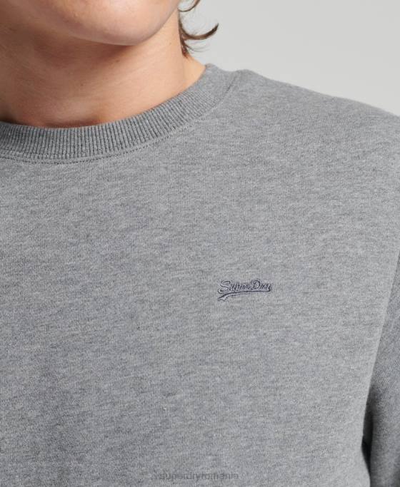 Superdry hanorac cu logo vintage din bumbac organic îmbrăcăminte gri bărbați JX0Z863