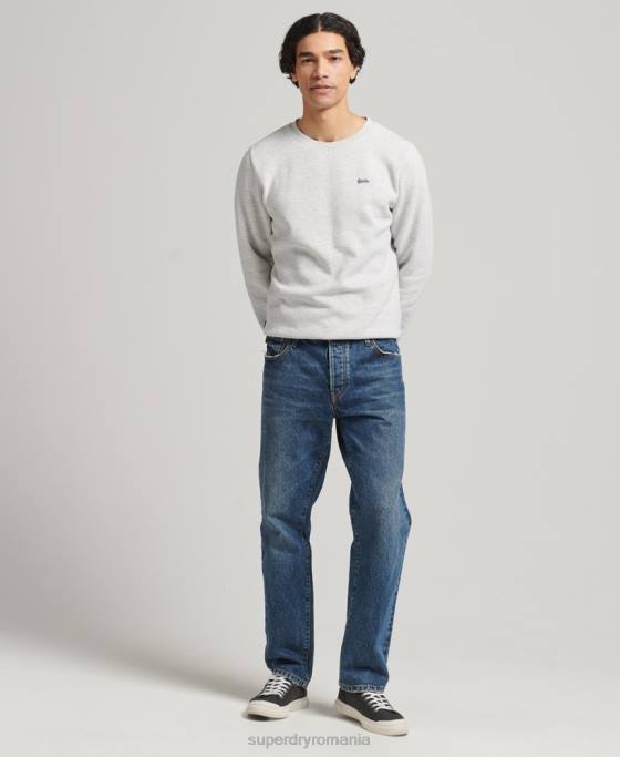 Superdry hanorac cu logo vintage din bumbac organic îmbrăcăminte gri deschis bărbați JX0Z772