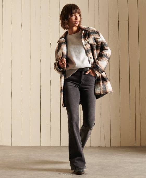 Superdry hanorac cu logo vintage din bumbac organic îmbrăcăminte gri deschis femei JX0Z5800