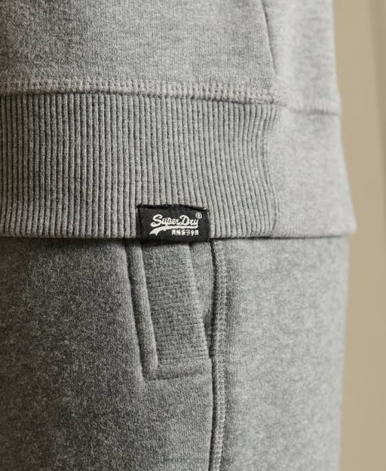 Superdry hanorac cu logo vintage din bumbac organic îmbrăcăminte gri femei JX0Z5798