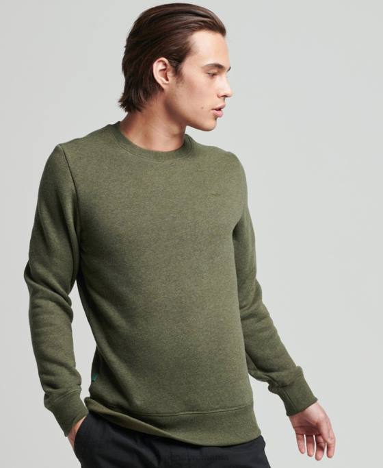 Superdry hanorac cu logo vintage din bumbac organic îmbrăcăminte kaki bărbați JX0Z558