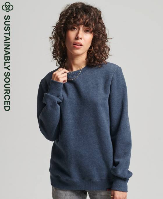 Superdry hanorac cu logo vintage din bumbac organic îmbrăcăminte marina femei JX0Z5769
