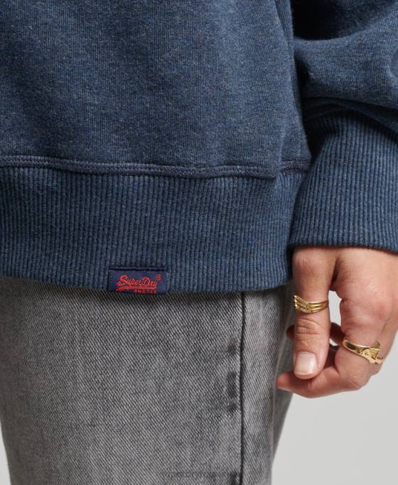 Superdry hanorac cu logo vintage din bumbac organic îmbrăcăminte marina femei JX0Z5769