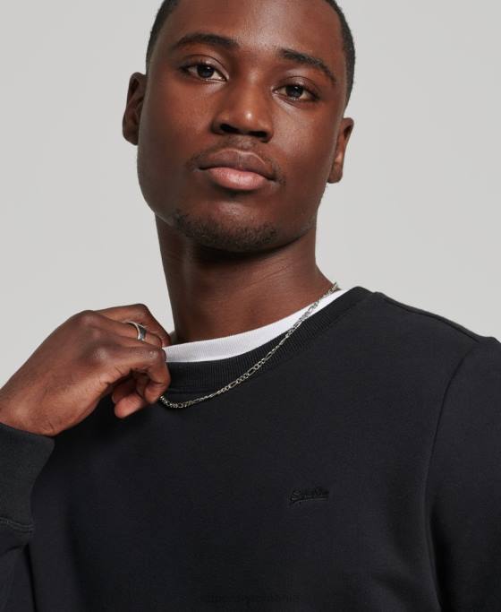 Superdry hanorac cu logo vintage din bumbac organic îmbrăcăminte negru bărbați JX0Z527