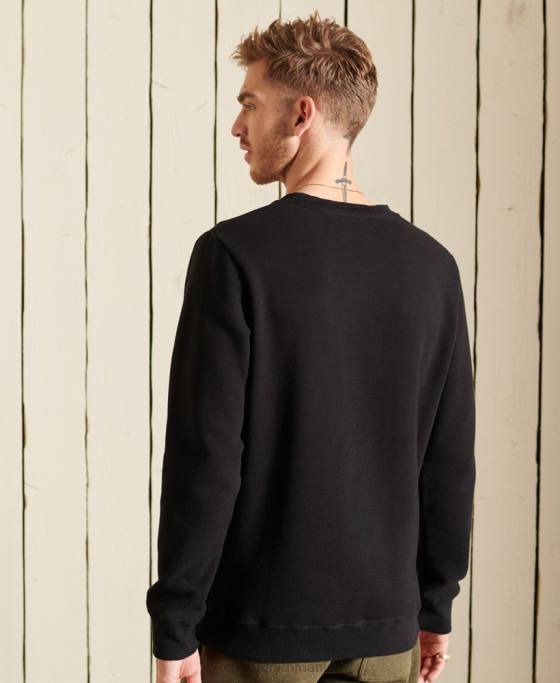 Superdry hanorac cu logo vintage din bumbac organic îmbrăcăminte negru bărbați JX0Z771
