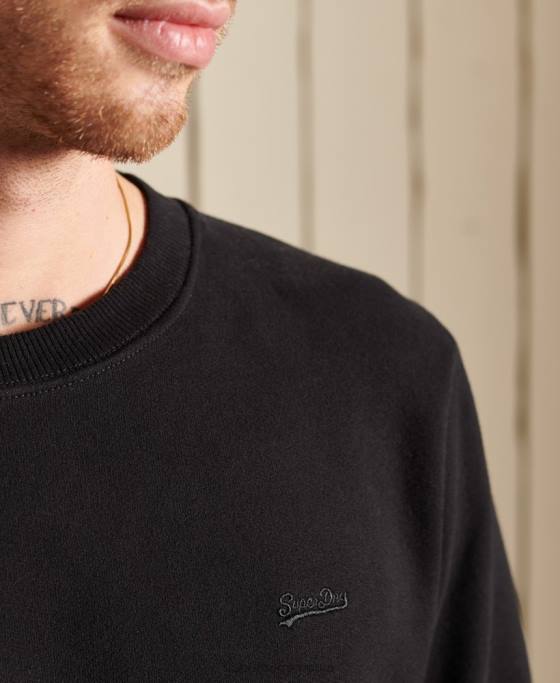Superdry hanorac cu logo vintage din bumbac organic îmbrăcăminte negru bărbați JX0Z771