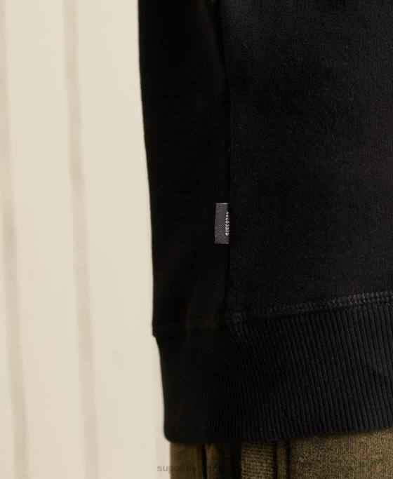 Superdry hanorac cu logo vintage din bumbac organic îmbrăcăminte negru bărbați JX0Z771