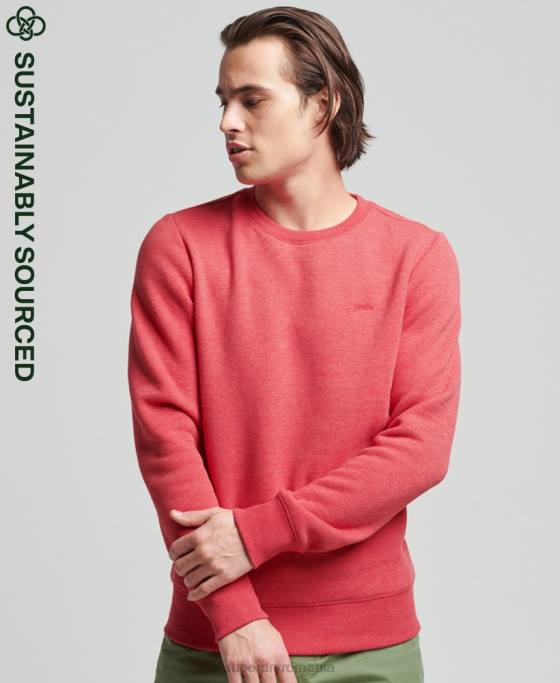 Superdry hanorac cu logo vintage din bumbac organic îmbrăcăminte roșu bărbați JX0Z5124
