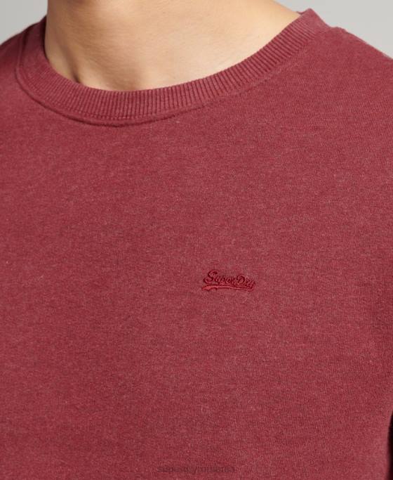 Superdry hanorac cu logo vintage din bumbac organic îmbrăcăminte roșu bărbați JX0Z662