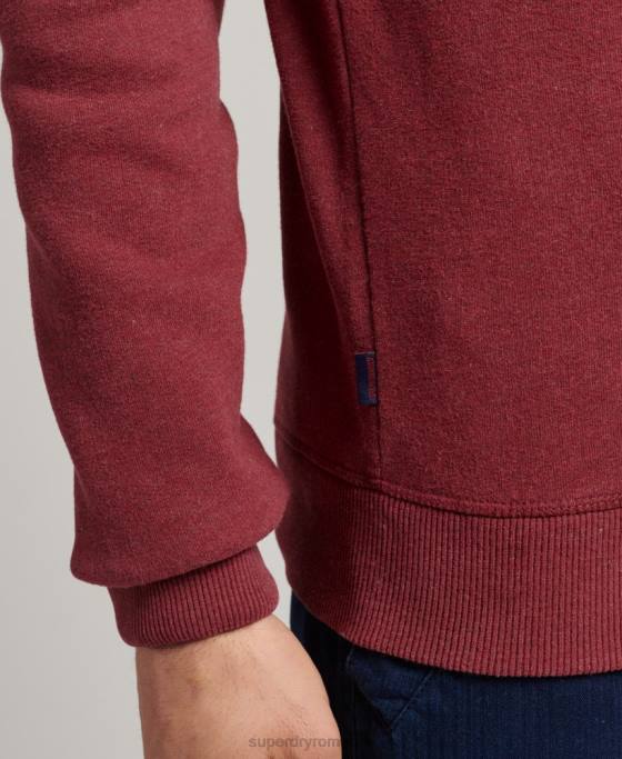 Superdry hanorac cu logo vintage din bumbac organic îmbrăcăminte roșu bărbați JX0Z662