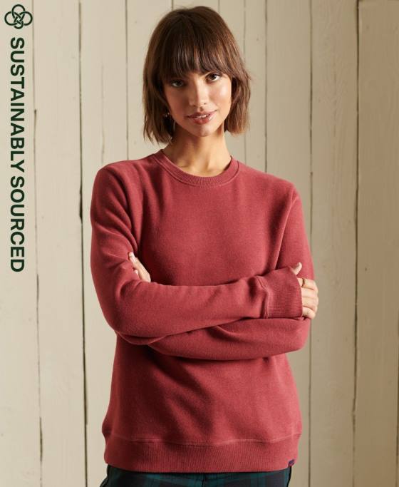 Superdry hanorac cu logo vintage din bumbac organic îmbrăcăminte roșu femei JX0Z3476