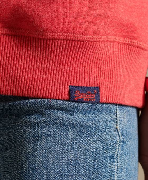 Superdry hanorac cu logo vintage din bumbac organic îmbrăcăminte roșu femei JX0Z5940