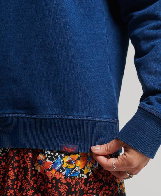 Superdry hanorac cu logo vintage din bumbac organic îmbrăcăminte turcoaz femei JX0Z6158