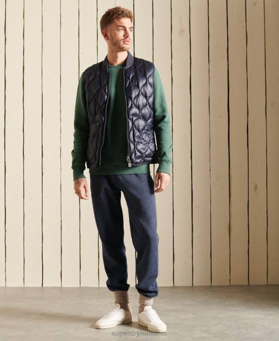 Superdry hanorac cu logo vintage din bumbac organic îmbrăcăminte verde bărbați JX0Z5187