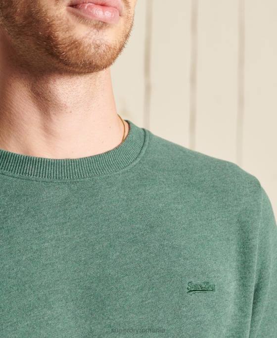 Superdry hanorac cu logo vintage din bumbac organic îmbrăcăminte verde bărbați JX0Z5187