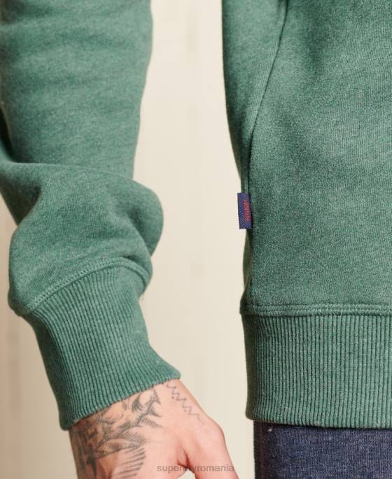 Superdry hanorac cu logo vintage din bumbac organic îmbrăcăminte verde bărbați JX0Z5187