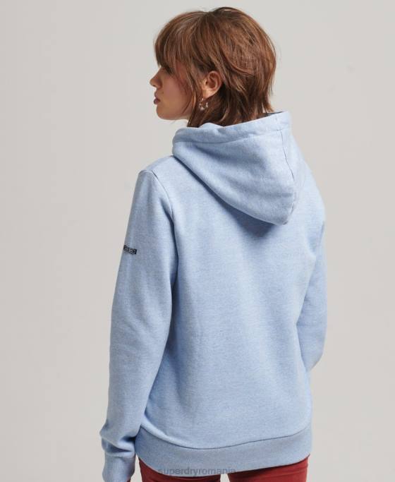Superdry hanorac cu logo vintage heritage îmbrăcăminte albastru deschis femei JX0Z3397