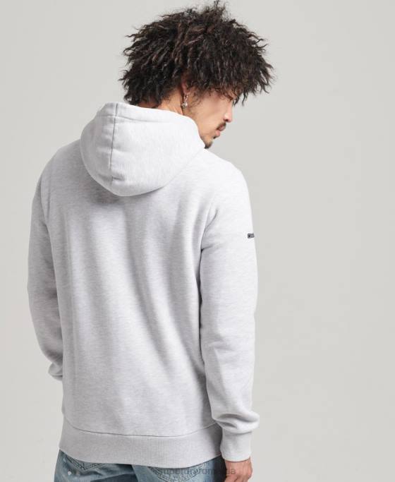 Superdry hanorac cu logo vintage heritage îmbrăcăminte gri deschis bărbați JX0Z5082