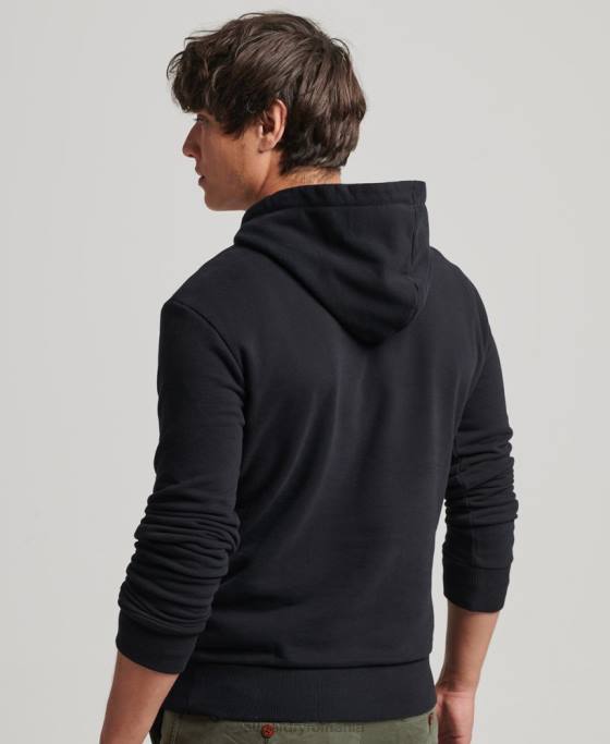 Superdry hanorac cu logo vintage heritage îmbrăcăminte negru bărbați JX0Z5223
