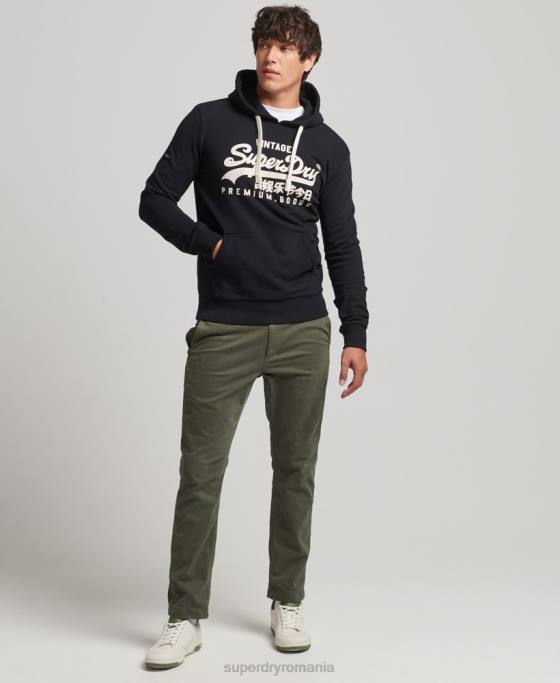 Superdry hanorac cu logo vintage heritage îmbrăcăminte negru bărbați JX0Z5223