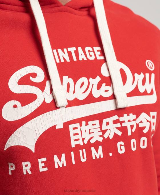 Superdry hanorac cu logo vintage heritage îmbrăcăminte roșu bărbați JX0Z5162