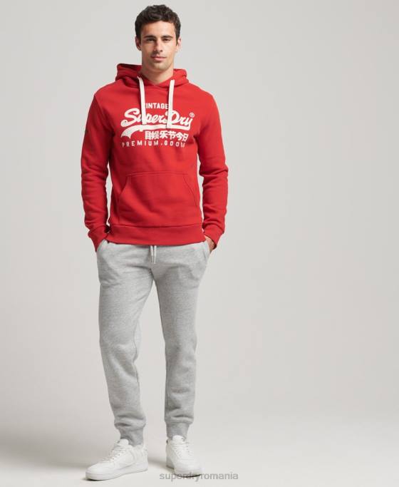 Superdry hanorac cu logo vintage heritage îmbrăcăminte roșu bărbați JX0Z5162