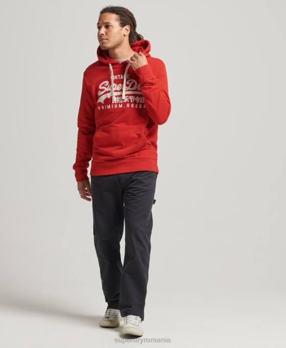 Superdry hanorac cu logo vintage heritage îmbrăcăminte roșu bărbați JX0Z854