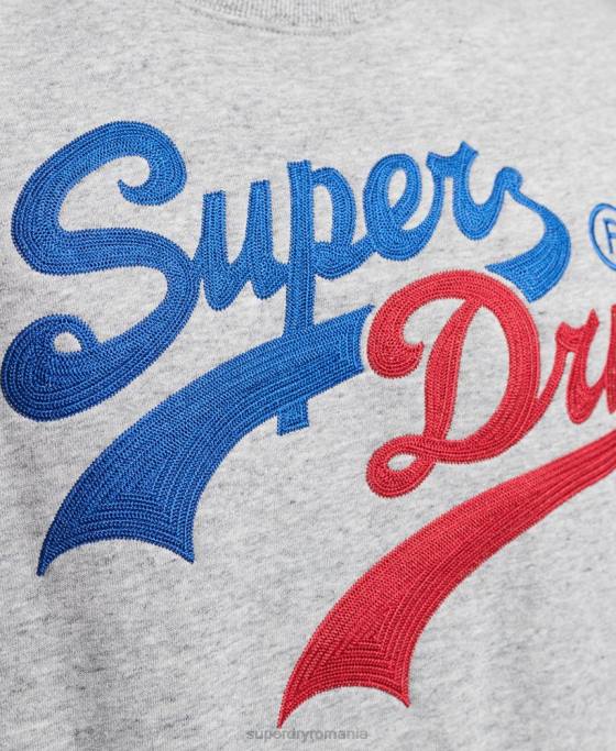 Superdry hanorac cu logo vintage interest crew îmbrăcăminte gri bărbați JX0Z742