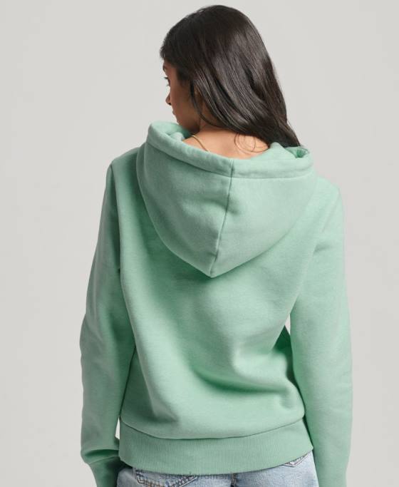 Superdry hanorac cu logo vintage neon îmbrăcăminte verde femei JX0Z3334