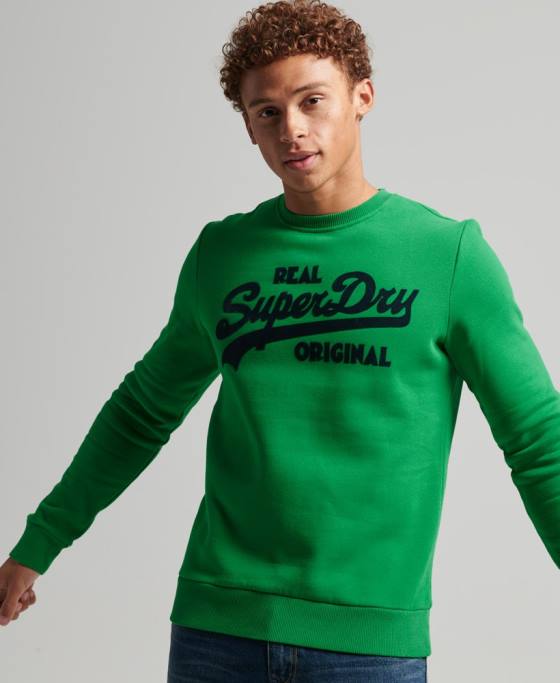Superdry hanorac cu logo vintage soda pop crew îmbrăcăminte verde bărbați JX0Z4999