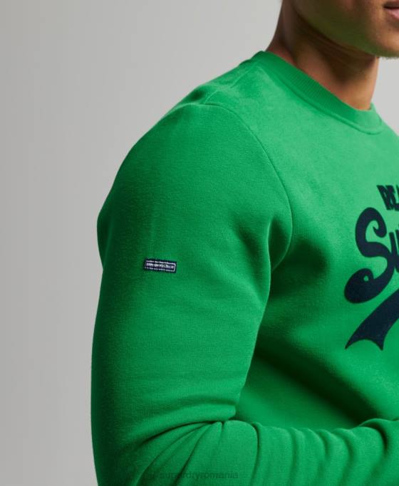 Superdry hanorac cu logo vintage soda pop crew îmbrăcăminte verde bărbați JX0Z4999