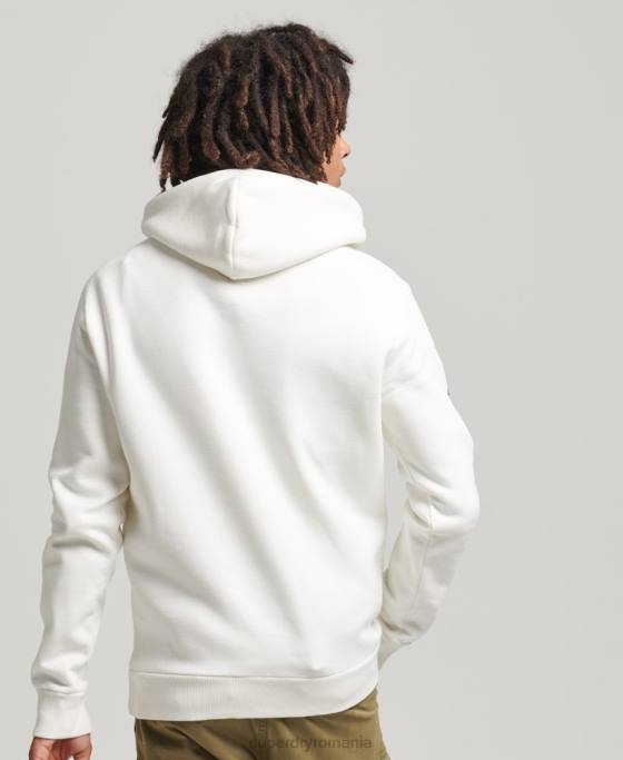 Superdry hanorac cu logo vintage soda pop îmbrăcăminte alb bărbați JX0Z763