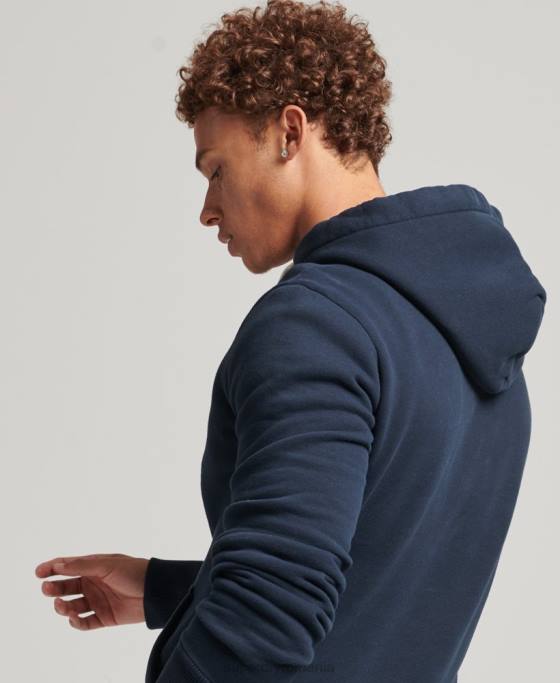 Superdry hanorac cu logo vintage soda pop îmbrăcăminte marina bărbați JX0Z5035