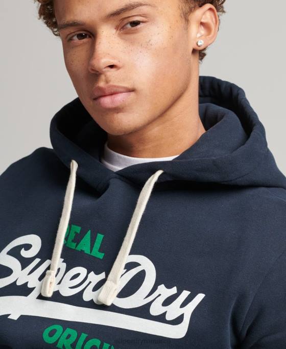 Superdry hanorac cu logo vintage soda pop îmbrăcăminte marina bărbați JX0Z5035