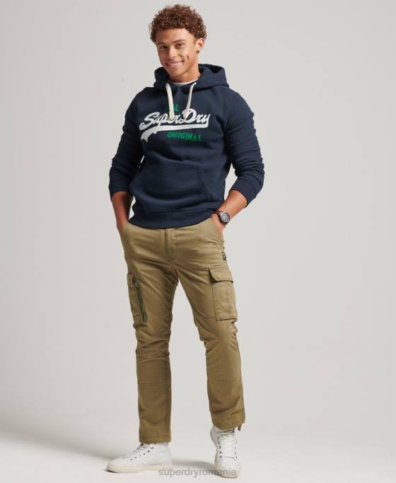 Superdry hanorac cu logo vintage soda pop îmbrăcăminte marina bărbați JX0Z5035