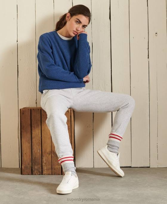 Superdry hanorac cu logo vintage îmbrăcăminte albastru femei JX0Z3455
