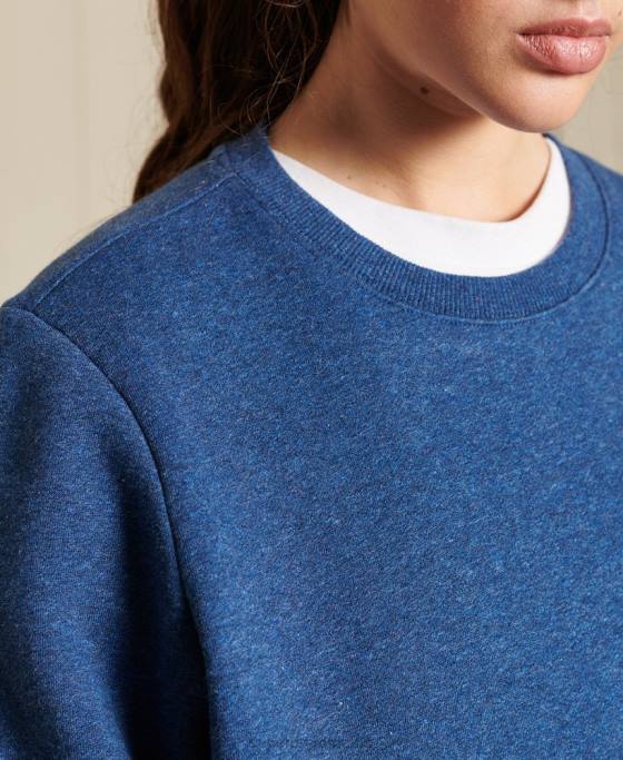 Superdry hanorac cu logo vintage îmbrăcăminte albastru femei JX0Z3455