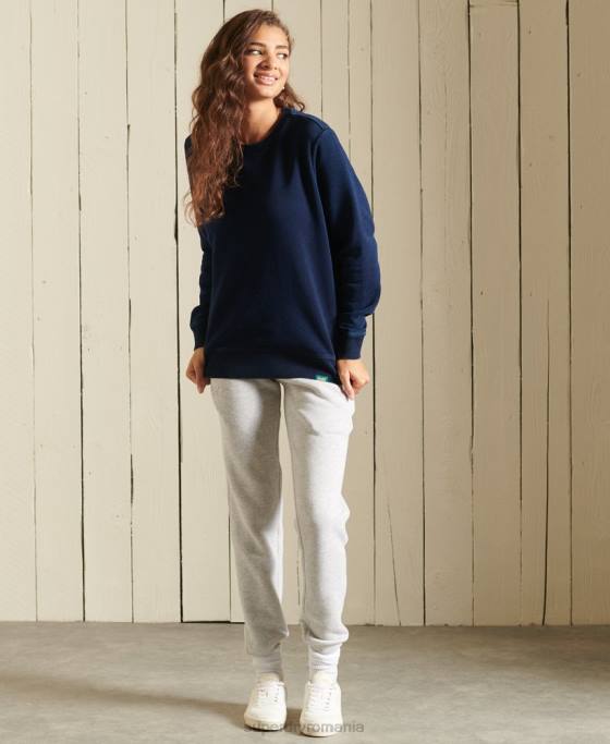 Superdry hanorac cu logo vintage îmbrăcăminte albastru inchis femei JX0Z6120